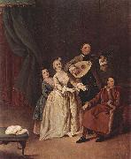 Pietro Longhi Das Familienkonzert oil painting reproduction